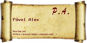 Pável Alex névjegykártya